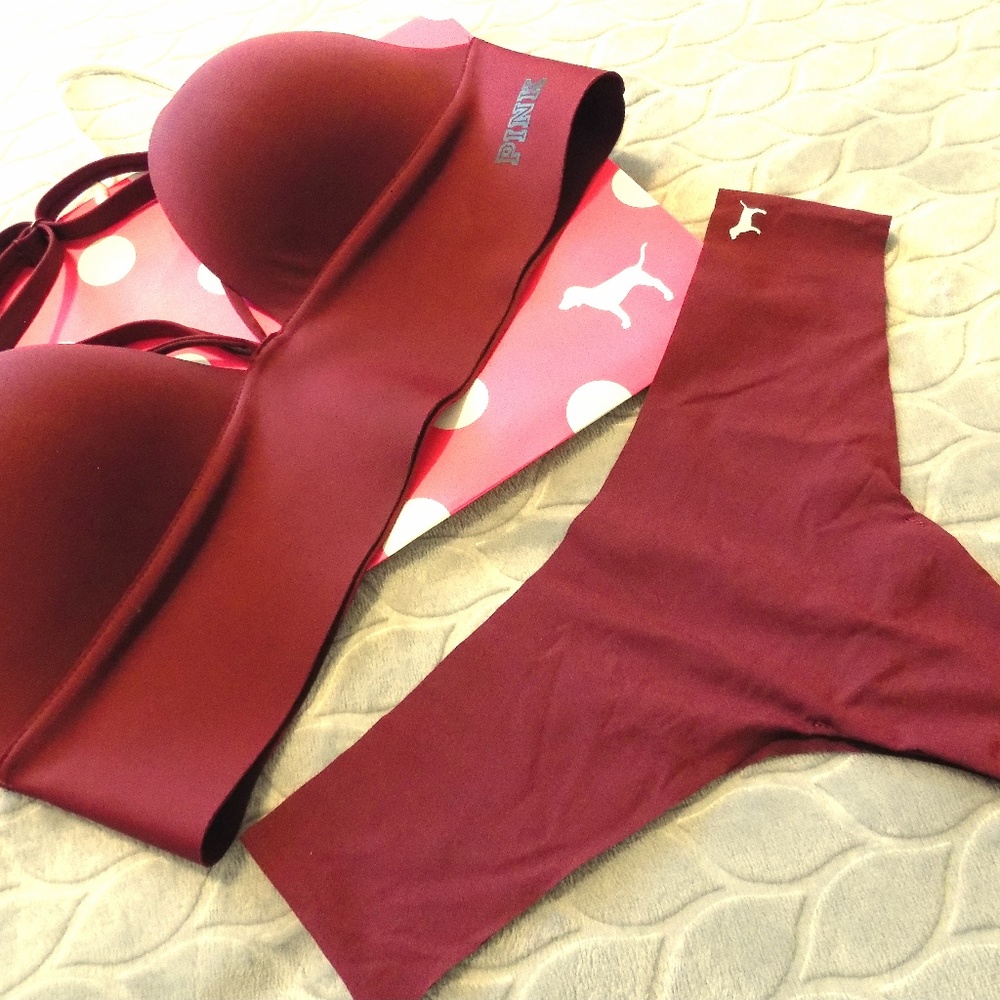 VS PINK Strap Push-Up Bralette (Medium) Set [FIRM]